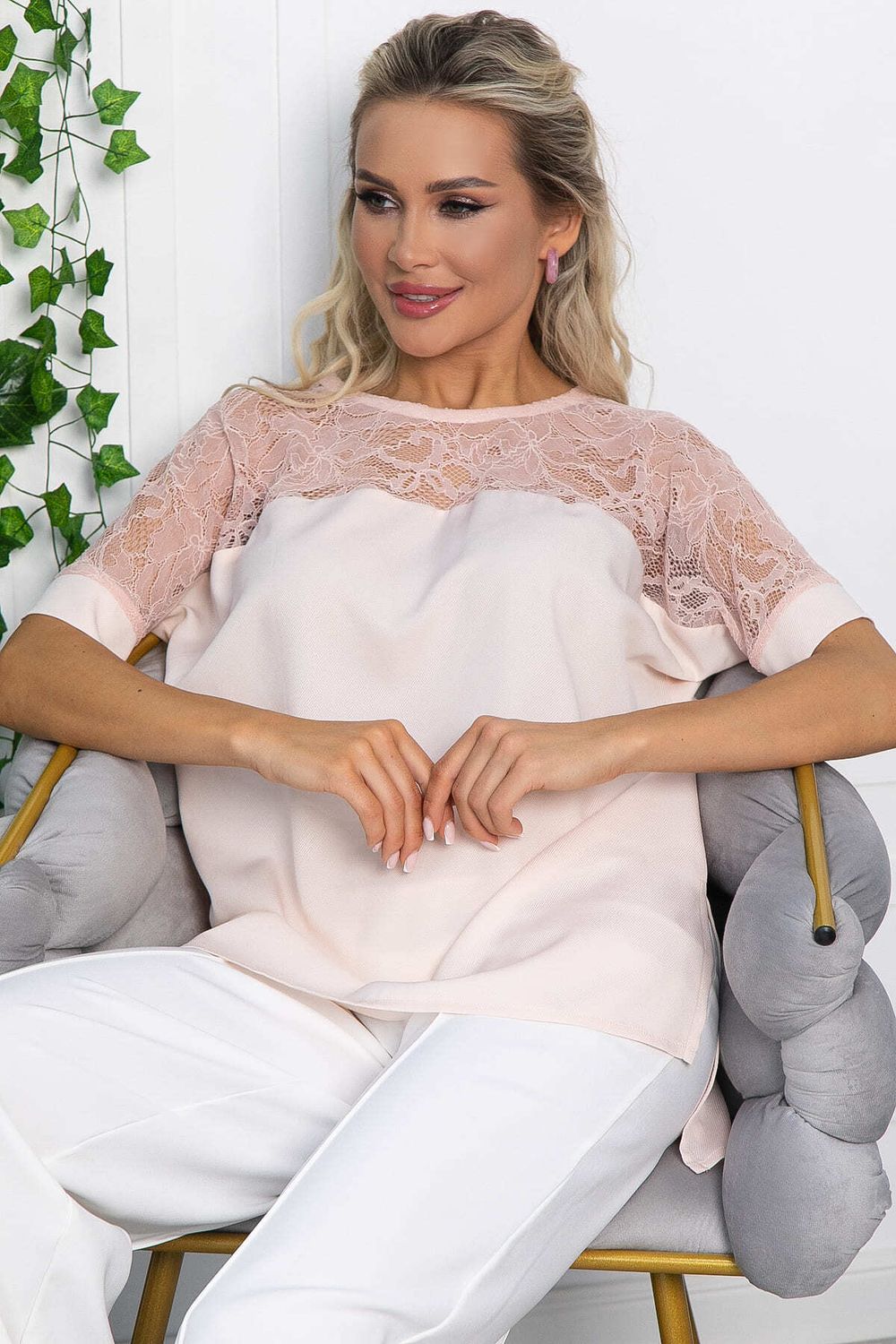 Блуза Айова (бежевая) Б13538-18М LT Collection