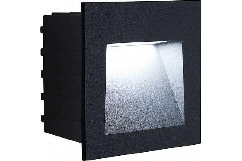 Светильник LED для подсветки ступеней LN013 встраиваемый 3W 4000K, IP65, черный Feron