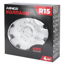 Колпаки R15 Maffei 4шт (серебристые) ABS-пластик ARNEZI A0702031