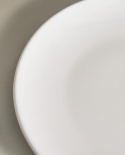 Zara Home тарелка десертная из каменной керамики, цвет белый, 19.3 см