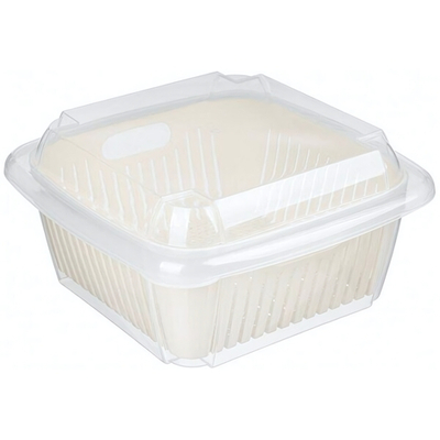 Контейнер квадратный с вкладышем и крышкой "Bergamo" 2,2л (светло-бежевый)