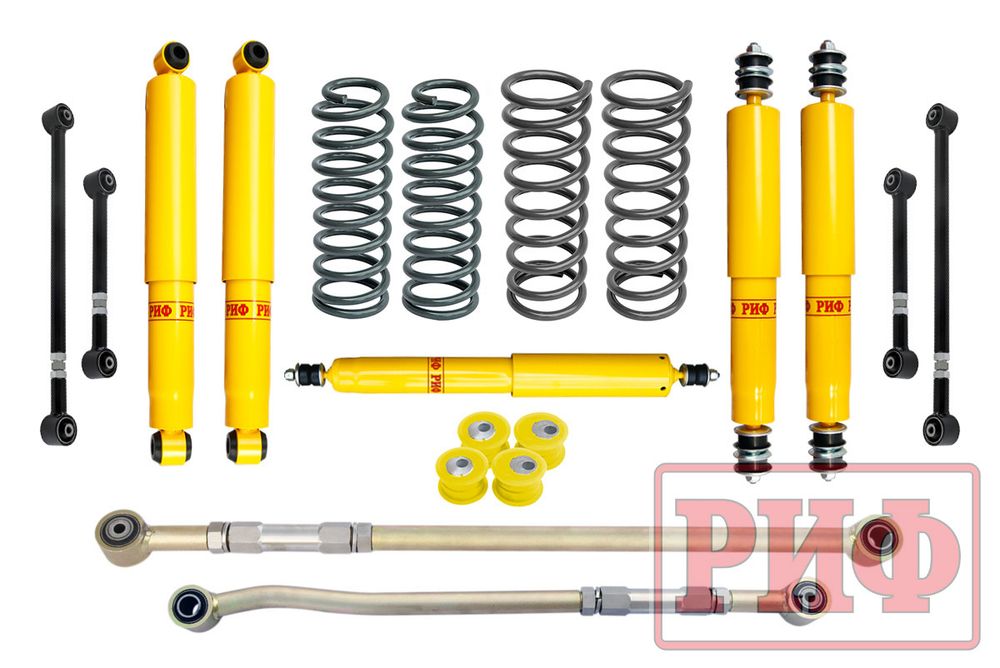Лифт-комплект Nissan Patrol Y60 и Y61 до 2000 года лифт 100 мм (правый руль) РИФ Лифт-комплект Nissan Patrol Y60 и Y61 до 2000 года лифт 100 мм (правый руль) РИФ