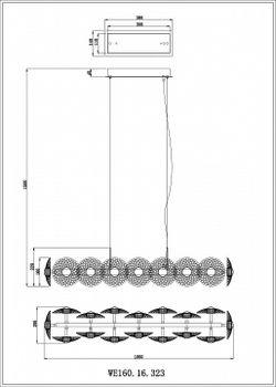 Подвесной светильник Wertmark Pamela WE160.16.323