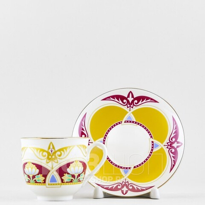 Чашка с блюдцем кофейная ф. Ландыш рис. Воскресный арт. 81.27186.00.1