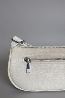 Сумка женская кросс-боди экокожа бежевая QOZA