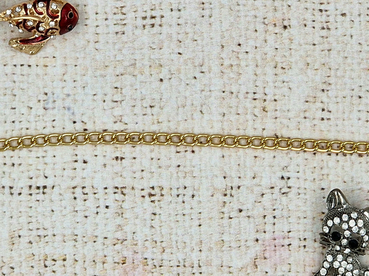 Цепь алюминиевая, ш. 4 мм, золото