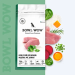 Bowl wow корм сухой для щенков мелких пород: индейка, рис, шпинат