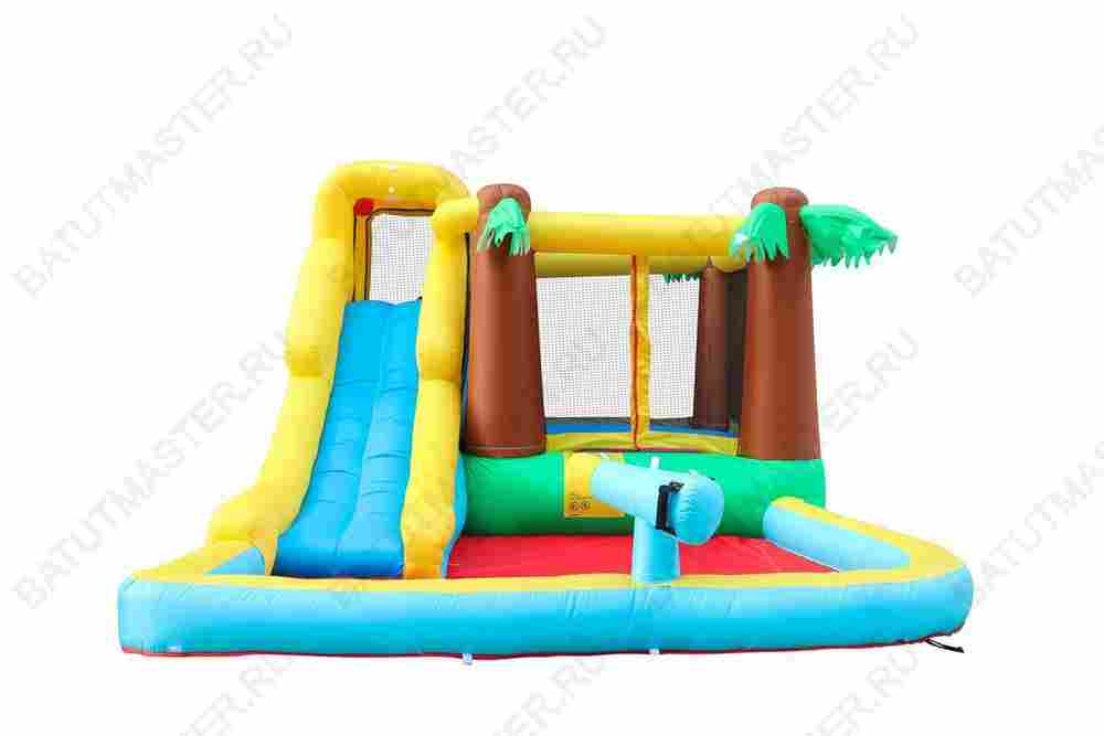 Батут детский на дачу "Солнечный пляж" 3,85*2,93*1,98 м