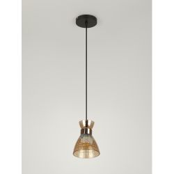 Светильник подвесной (подвес) Rivoli Iris 9186-201 1хЕ27 60 Вт модерн | Лайт