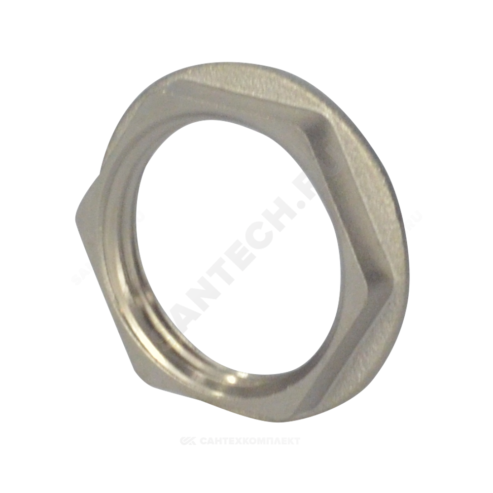 Контргайка латунь никель реборда Ду 40 (1 1/2") ВР SantechSystems