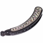 Заколка - банан для волос в пакете «PREMIUM», панадэро, цвет чёрный, 10см