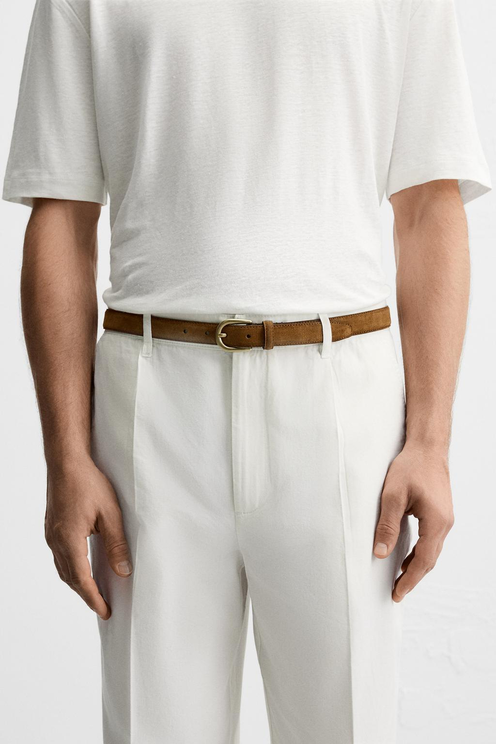 ZARA ЗАМШЕВЫЙ РЕМЕНЬ, РЫЖЕВАТО-КОРИЧНЕВЫЙ