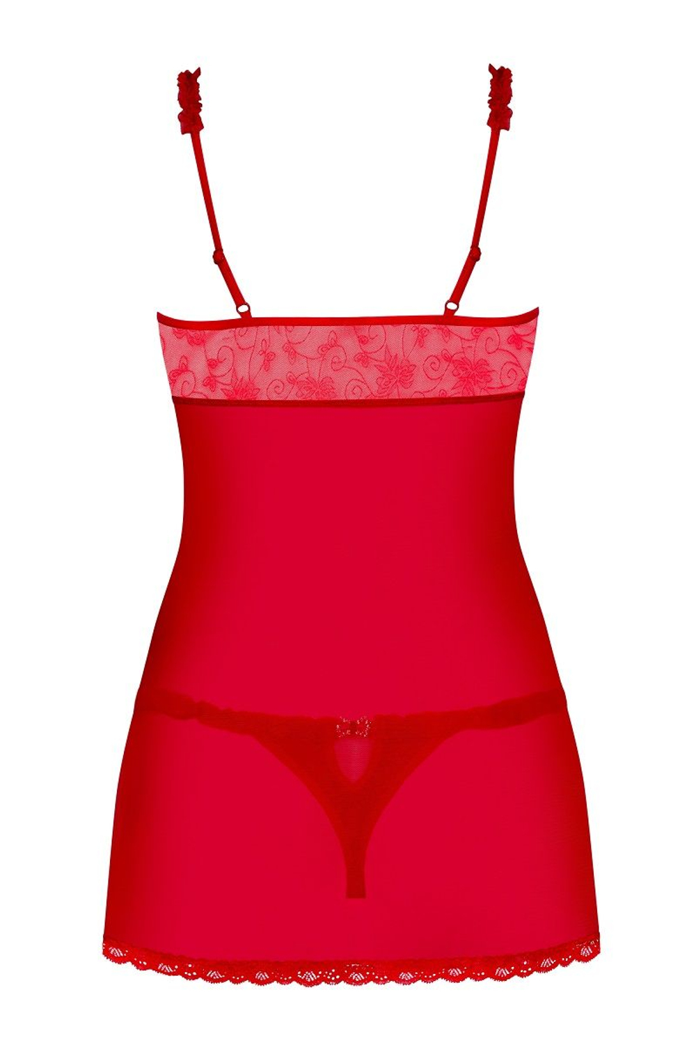 Укороченный беби-долл Romansia с брошью на лифе (Размер: XXL) (Цвет: красный)