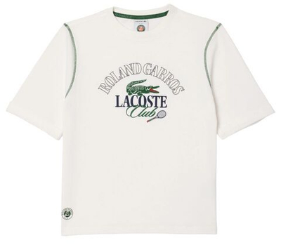 Женская теннисная футболка Lacoste Roland Garros Edition Cotton T-Shirt - white