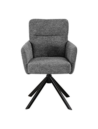 Стул обеденный, крутящийся Rue темно-серая ткань