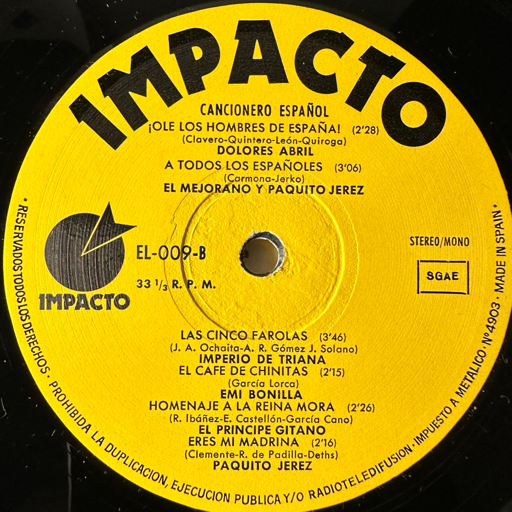 Сборник Cancionero Espanol (Испания 1974г.)