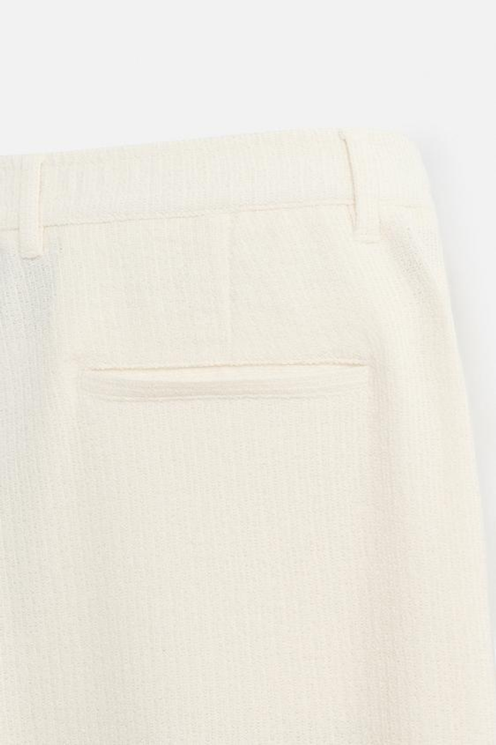 ZARA БРЮКИ ЧИНОС ФАКТУРНЫЕ, ЭКРЮ