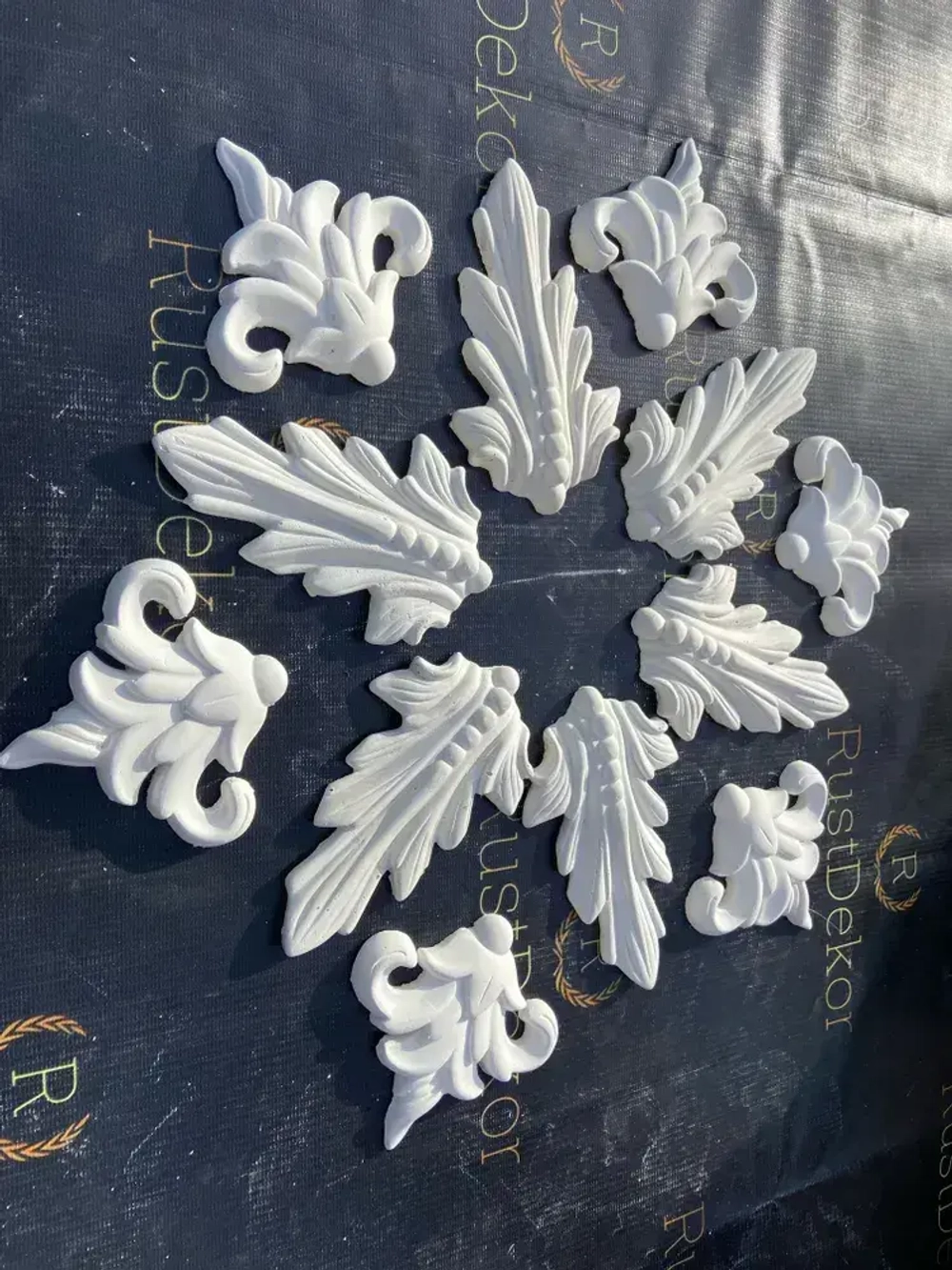 розетка потолочная из гипса наборная 12шт