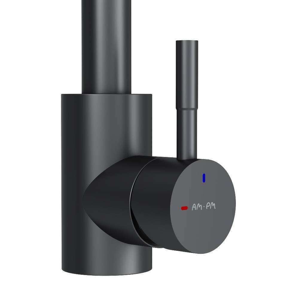 Смеситель для кухни с L-изливом, черный AM.PM X-Joy S F85B05022