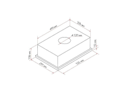 Встраиваемая вытяжка GS BLOC LIGHT 600 Белый