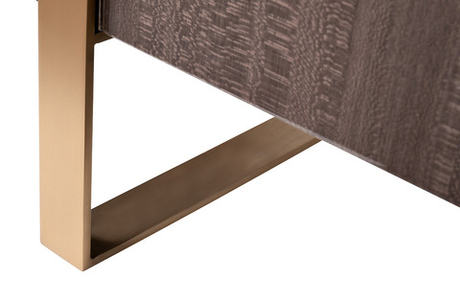 Комод округлый с дверцами 80x42x60см Garda Decor Sevilla коричневый/золото