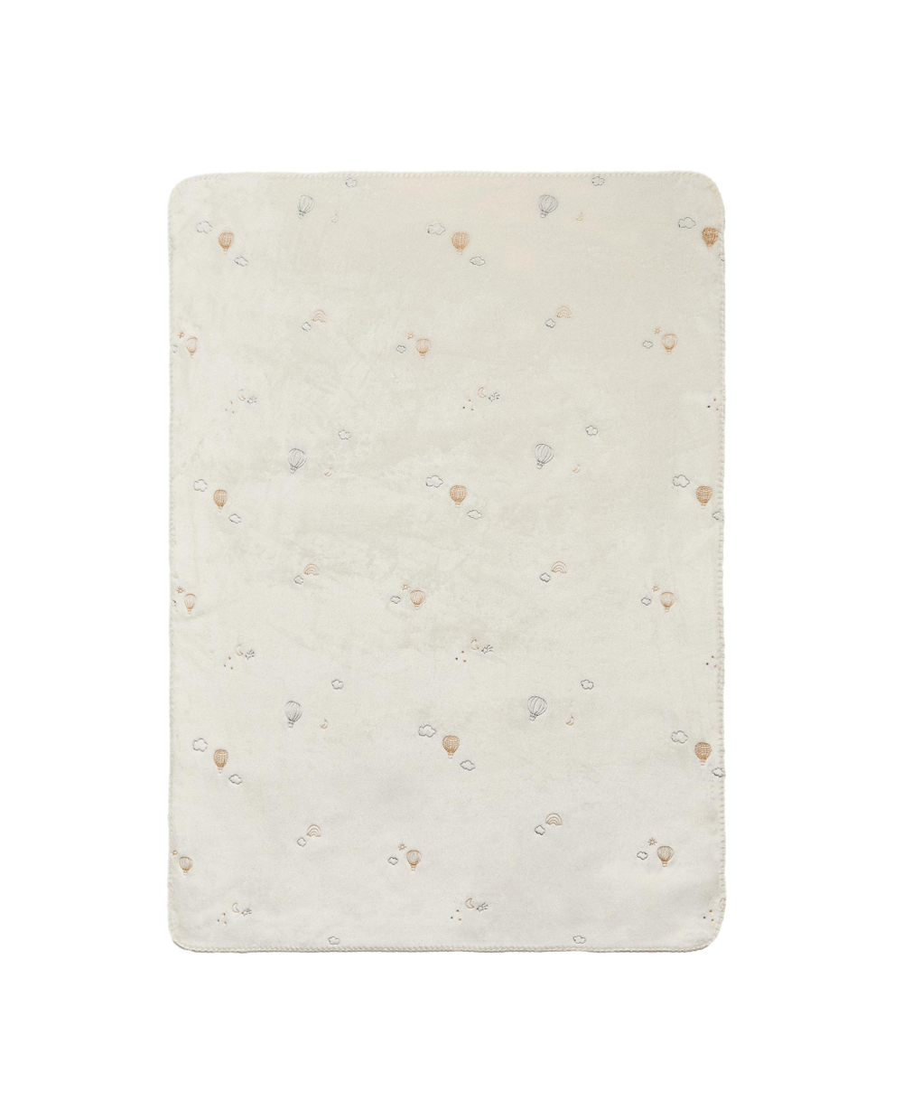 Zara Home плед детский из полиэстера, кремовый, 90x120 см
