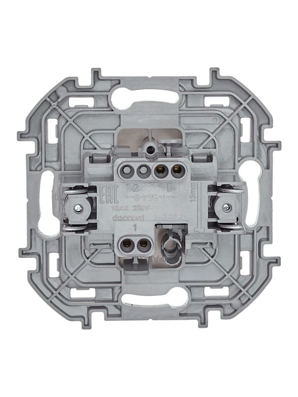 Выключатель 1-кл. Inspiria 10А IP20 250В 10AX механизм сл. кость IEK 673601