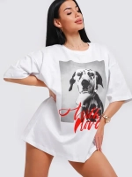 Футболка женская оверсайз принт