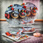 Блюдо стекло, для сервировки, кругл, 30 см, вращающееся, Пирожные, Daniks