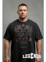 Футболка оверсайз LEGENDA Герб черная
