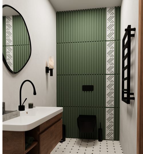 Стеновая реечная панель под покраску с тиллерами