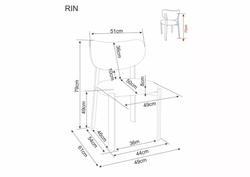 Стул SIGNAL RIN D t.253 бежевый/орех