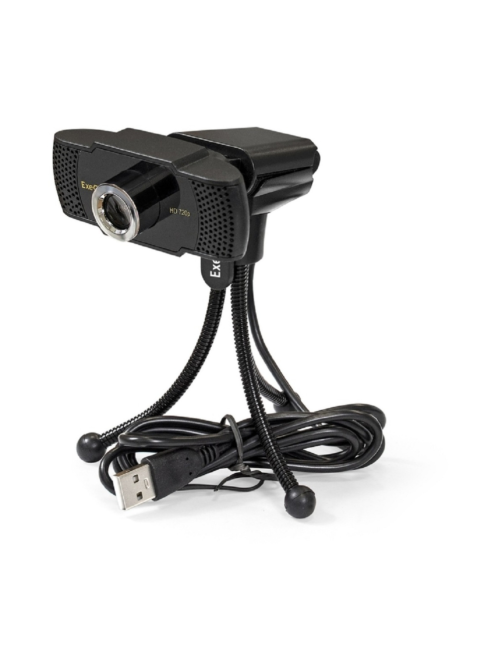 Exegate EX287378RUS Веб-камера ExeGate BusinessPro C922 HD Tripod (матрица 1/3" 1,3 Мп, 1280х720, 720P, 30fps, 4-линзовый объектив, USB, микрофон с шумоподавлением, универсальное крепление, штатив Fle