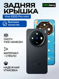 Задняя крышка для Vivo X200 Pro mini черная (Black) со стеклом камеры