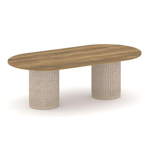 Felto Стол переговорный овальный PR.C.SPRG-007.D Сандал Янтарный/Металл Капучино/Крем-брюле 2400*120