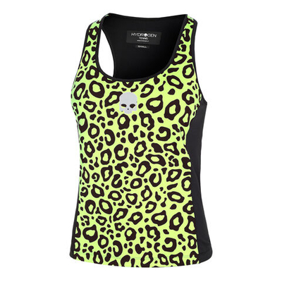 Женская теннисная майка Hydrogen Tech Panther Tank Top Women - Neon Yellow, Black