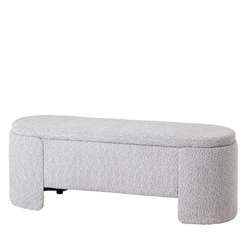 Банкетка Taks с местом для хранения букле светло-серый