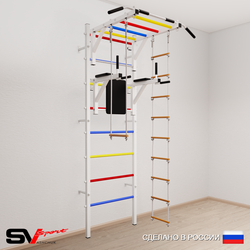 Шведская стенка Sv Sport усиленная 649 (Турник рукоход/Брусья/Лестница/Трапеция)