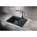 Мойка для кухни MILACIO Navarra 65 Cuarzo MC.77061, черный матовый