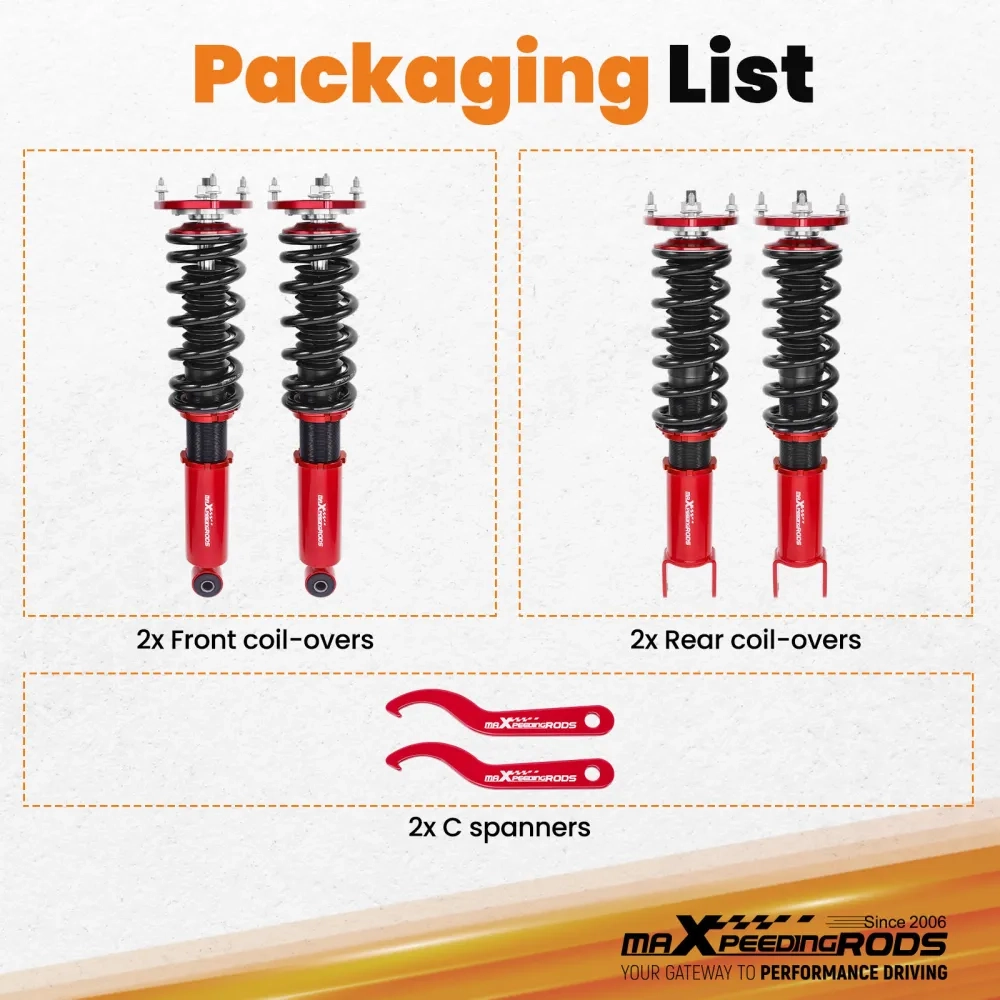 MaXpeedingrods Street Coilovers Lowering Kit подходит для автомобиля Infiniti Q50 RWD 2014-23