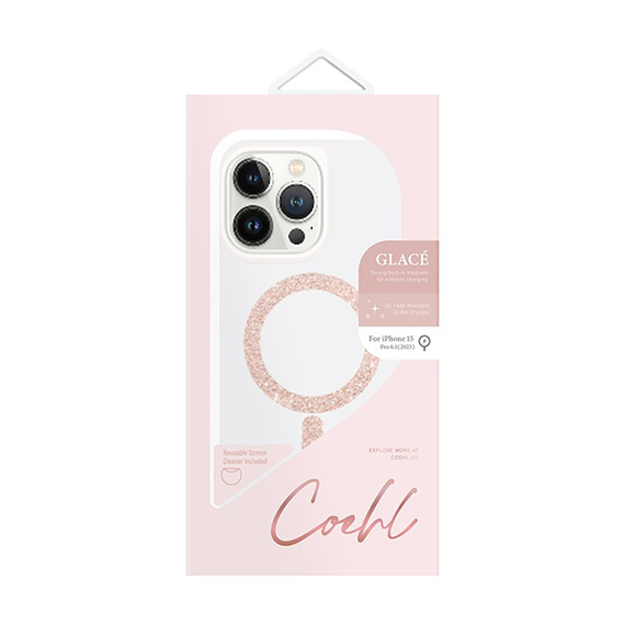 Чехол Uniq COEHL Glace с MagSafe для iPhone 15 Pro 6.1&quot; Rose Gold (IP6.1P(2023)-GLCMRGLD)