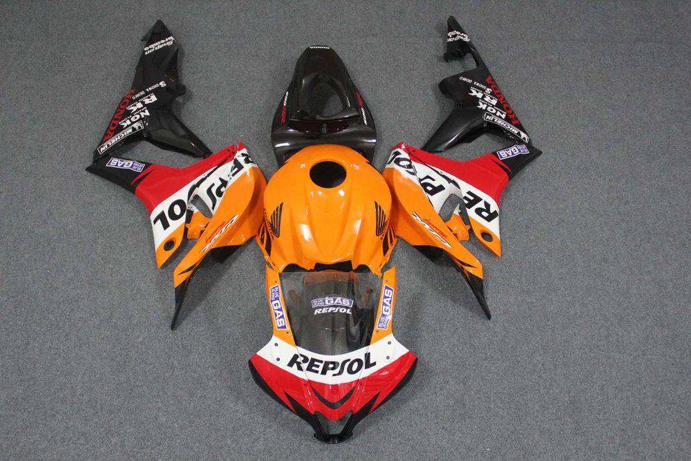Комплект пластика для мотоцикла Honda CBR 600 RR 07-08 Repsol оранжевый