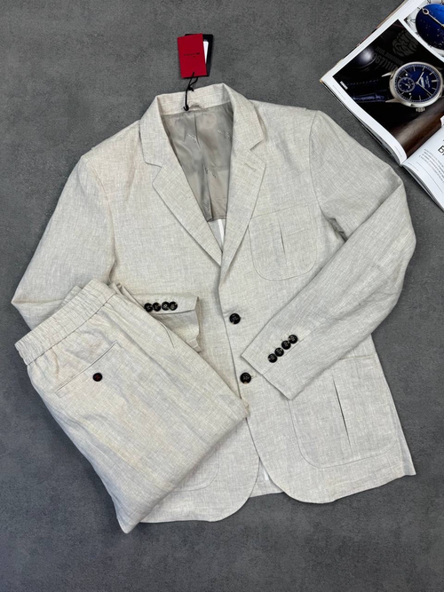 Льняной костюм Kiton