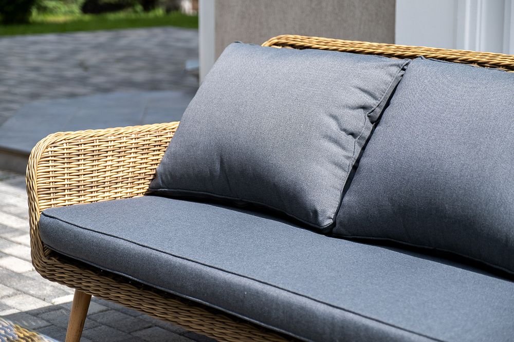 "Прованс" лаунж-зона плетеная из искусственного ротанга, цвет соломенный