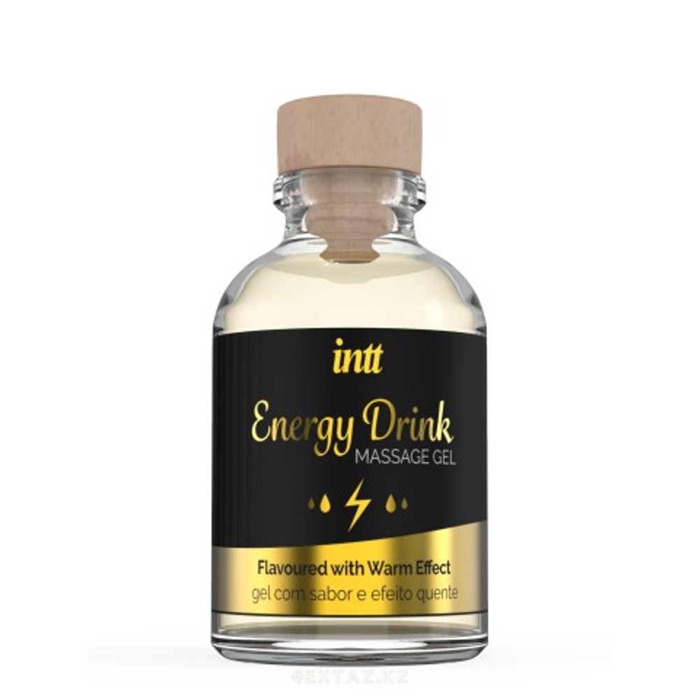 Intt Energy Drink Massage Gel - Съедобный массажный гель для интимных зон, 30 мл