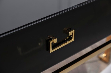 Консоль Garda Decor черная 2 ящика 120*42*77 см