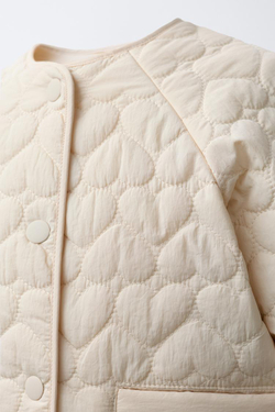 ZARA СТЕГАНАЯ КУРТКА, ЭКРЮ