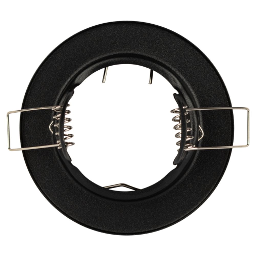 Светильник встраиваемый штампованный ЭРА ST1 SBK под лампу MR16 GU5.3 черный матовый | Штампованные встраиваемые светильники