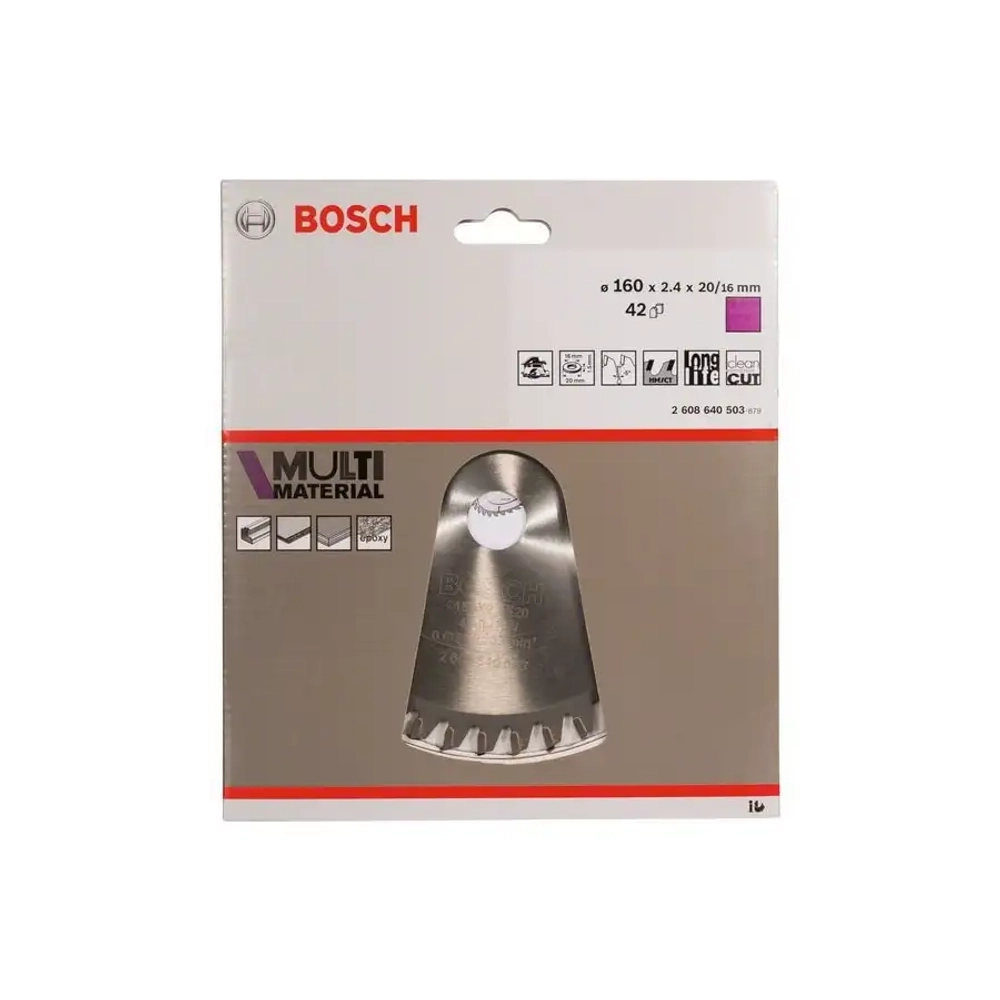 Пильный диск Multi Material 160x20x1,8 BOSCH 2608640503