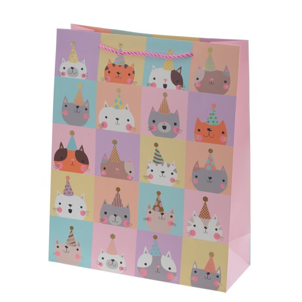 GAEM Пакет подарочный M (бумага 210г/м2, блок микс 12шт), L26 W10 H32 см, 4в.